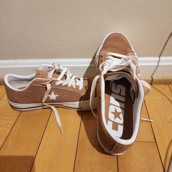 NEW Converse One Star Pro Ox Natural Clay White Shoes Suede Fashion Sneakers - Picture 4 of 5